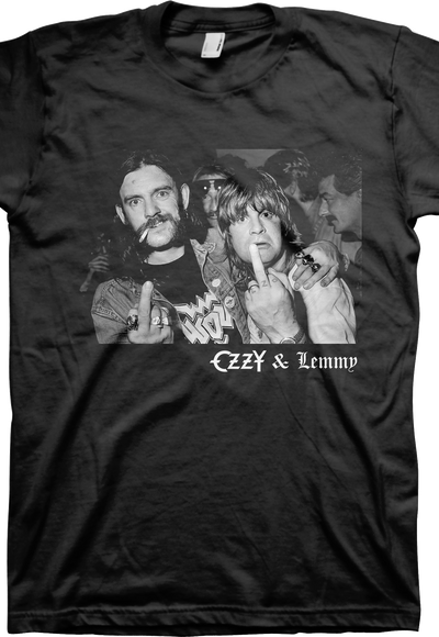 Flipping The Bird Lemmy Kilmister & Ozzy Osbourne T-Shirt