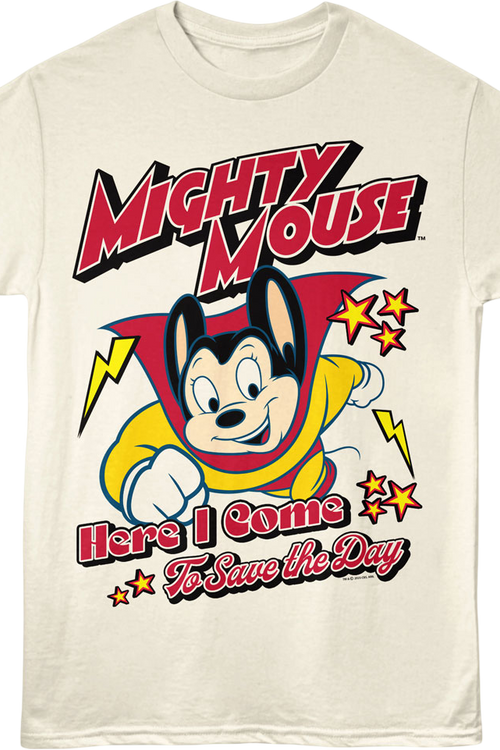 Flying Here I Come To Save The Day Mighty Mouse T-Shirtmain product image
