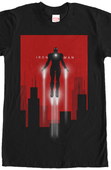 Flying Silhouette Iron Man T-Shirt