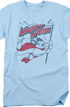 Flying With Flag Mighty Mouse T-Shirt