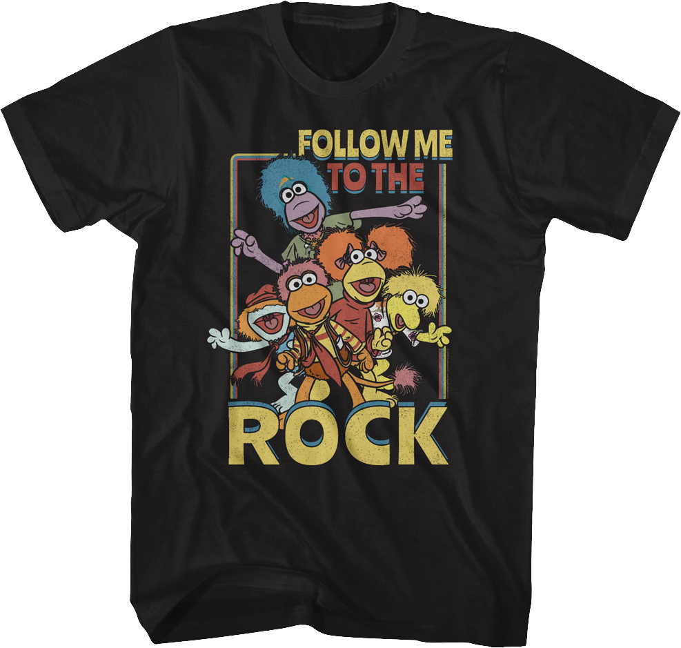 T-shirt Fraggle Rock Arc-en-ciel – Homme, Motif Rétro, Neuf Avec étiquette