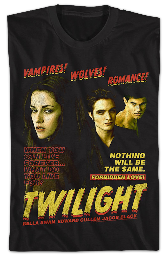 Twilight T Shirt Breaking Dawn Unisex Adult Short Sleeve T Shirts Vampire  Romance Movies Graphic Tees