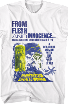 Frankenstein Created Woman Poster Hammer Films T-Shirt
