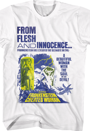Frankenstein Created Woman Poster Hammer Films T-Shirt