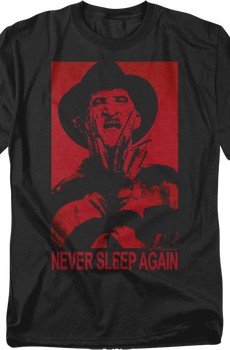 Freddy Krueger Never Sleep Again Nightmare On Elm Street T-Shirt