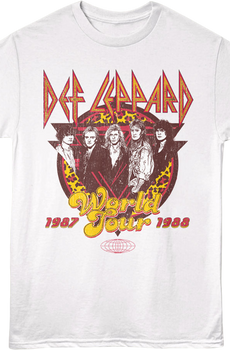 Front & Back 1987-1988 World Tour Def Leppard T-Shirt