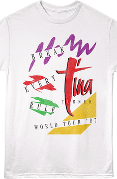 Front & Back Break Every Rule World Tour '87 Tina Turner T-Shirt