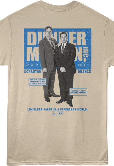 Front & Back Dwight & Michael The Office T-Shirt