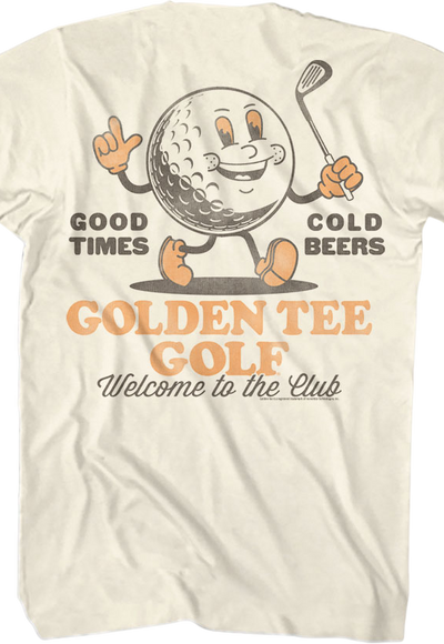 Front & Back Good Times Cold Beers Golden Tee Golf T-Shirt
