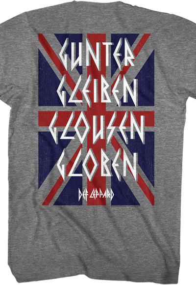 Front & Back Gunter Gleiben Glousen Globen Def Leppard T-Shirt