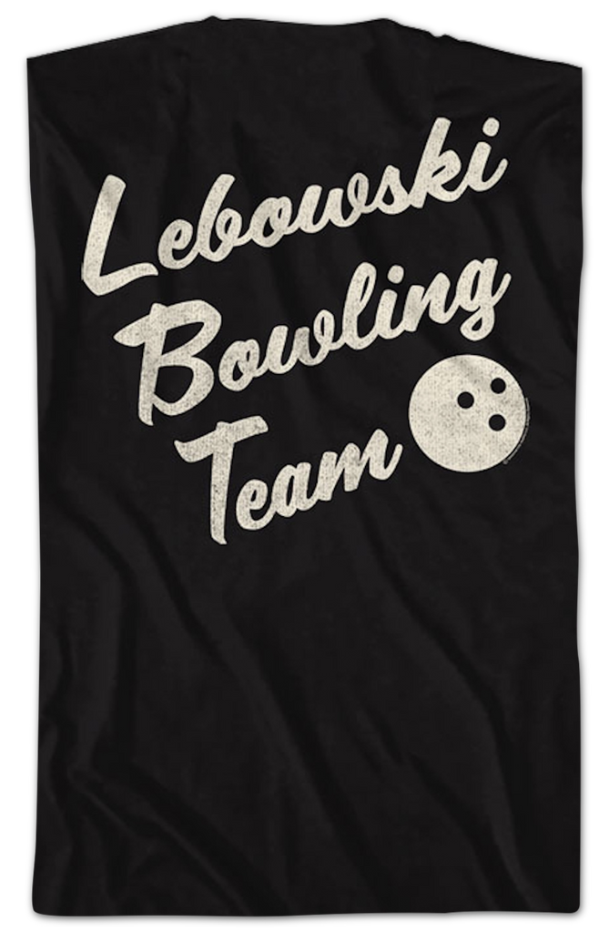 Front & Back Lebowski Bowling Team Big Lebowski TShirt