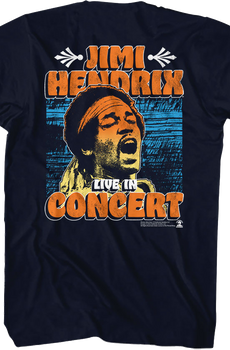 Front & Back Live In Concert Jimi Hendrix T-Shirt