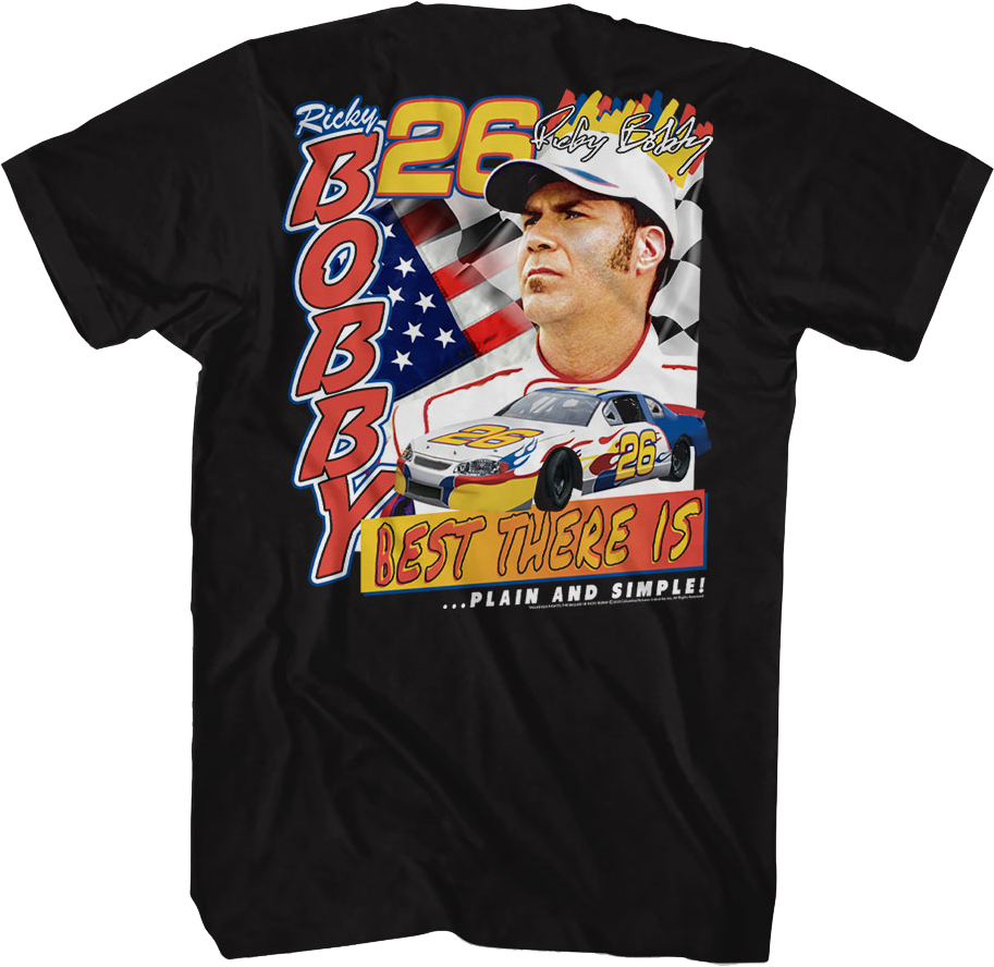 Talladega Nights Best There Is Black T-Shirt, image size:913x888