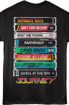 Front & Back Single Cassettes Journey T-Shirt