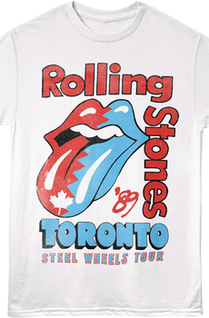 Front & Back Toronto Steel Wheels Tour '89 Rolling Stones T-Shirt