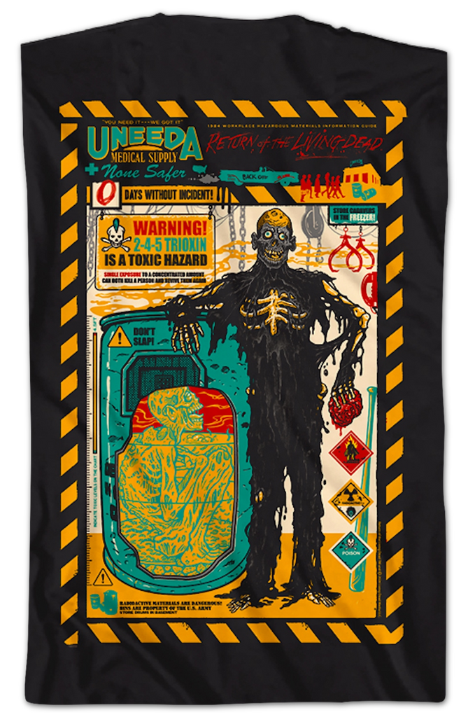 Front & Back Uneeda None Safer Return Of The Living Dead T-Shirt Front & Back Uneeda None Safer Return Of The Living Dead T-Shirt