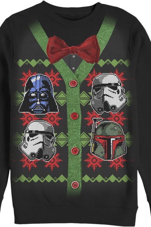 Galactic Empire Faux Ugly Star Wars Button Up Sweatermain product image