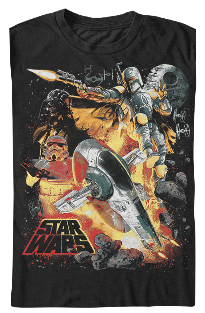 STAR WARS - Camiseta Para Hombre, Playera Stormtroopers Standing In The Shadows, L, Negro