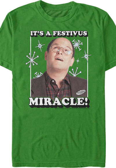 George Costanza It's A Festivus Miracle Seinfeld T-Shirt