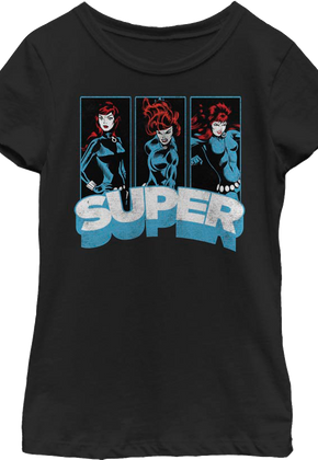Girls Super Panels Black Widow Shirt