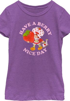 Girls Youth Have A Berry Nice Day Strawberry Shortcake Shirt