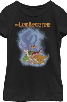 Girls Youth Sharptooth Shadow Land Before Time Shirt