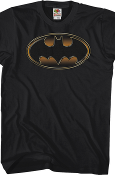 Gold and Black Logo Batman T-Shirt