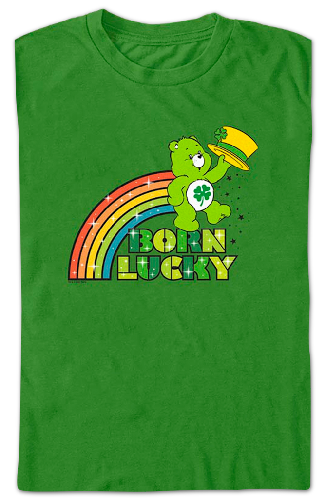 Good Luck Bear Born Lucky Care Bears T Shirt good-luck-bear-born-lucky-care-bears-t-shirt