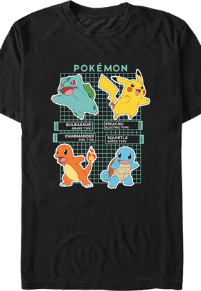 Gradient Grid Pokemon T-Shirt
