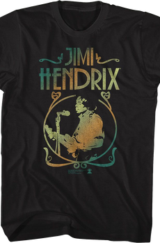 Gradient Poster Jimi Hendrix T-Shirt