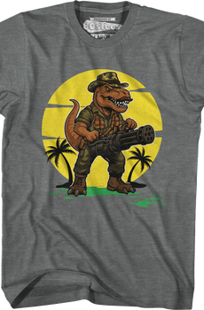 Graphite Heather Simple Sexual Tyrannosaurus T-Shirt