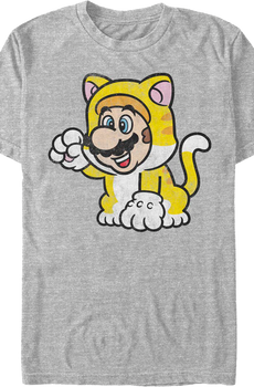 Gray Cat Mario Super Mario Bros. T-Shirt