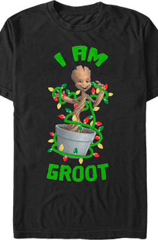 Groot Christmas Lights Marvel Comics T-Shirt