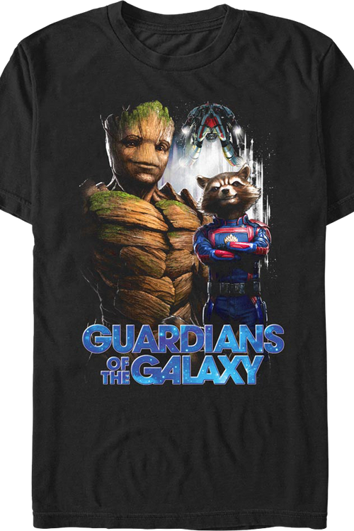 Groot Rocket Collage Guardians Of The Galaxy T-Shirtmain product image