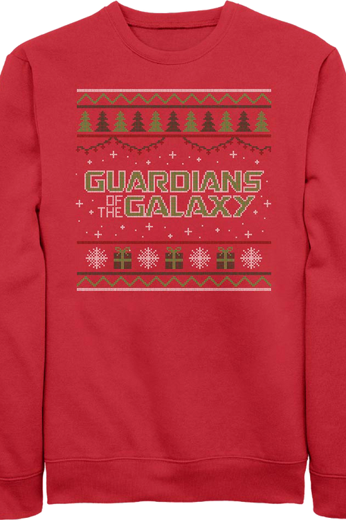 Guardians Of The Galaxy Faux Ugly Sweater Marvel Comics Sweatshirtmain product image