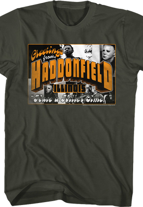 Haddonfield Postcard Halloween T-Shirt