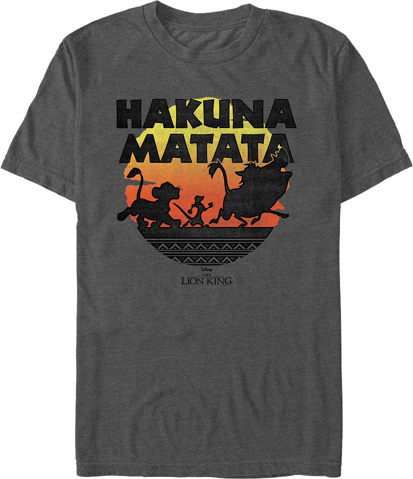 【MAISON MINED】(THE LION KING)HAKUNA MATATA LONG SLEEVE Men's Disney The Lion King Long Sleeve Graphic T-Shirt
