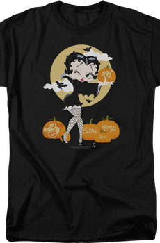 Halloween Pumpkin Patch Betty Boop T-Shirt