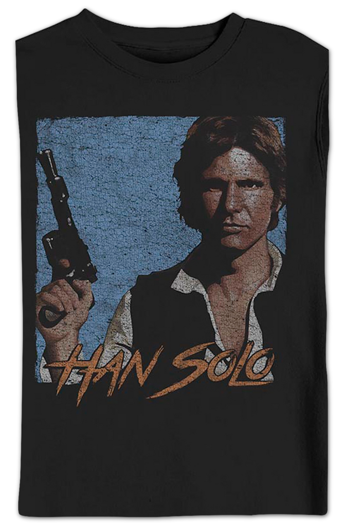 T-shirt Star Wars Han Solo Majestic Taille M - Occasion Très Bon état, Rouge