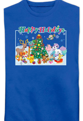 Happy Holidays Group Photo Pokemon Sweatshirt