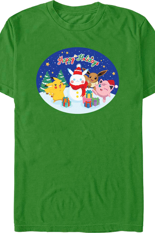 Happy Holidays Photo Pokemon T-Shirtmain product image