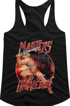 Ladies He-Man Action Pose Masters of the Universe Racerback Tank Top