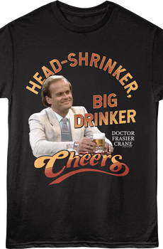 Head Shrinker Big Drinker Cheers T-Shirt