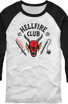 Hellfire Club Stranger Things Raglan Baseball Shirt
