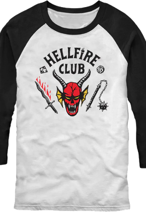 Hellfire Club Stranger Things Raglan Baseball Shirt