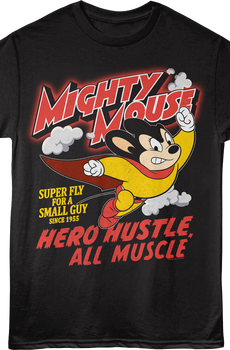 Hero Hustle All Muscle Mighty Mouse T-Shirt
