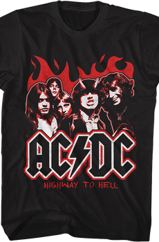 Highway To Hell Flames ACDC Shirt