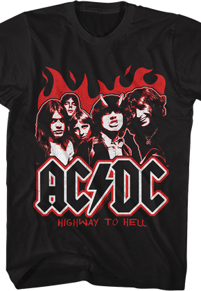 Highway To Hell Flames ACDC Shirt