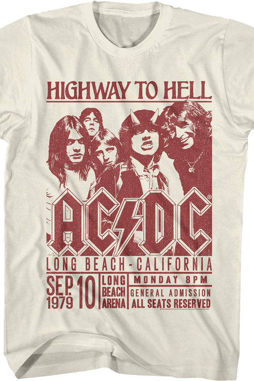 Highway To Hell Long Beach Poster ACDC T-Shirtmain product image