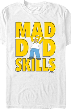 Homer Simpson Mad Dad Skills Simpsons T-Shirt